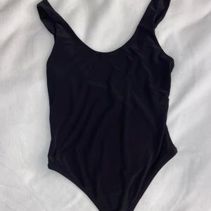 Black thong bodysuit black